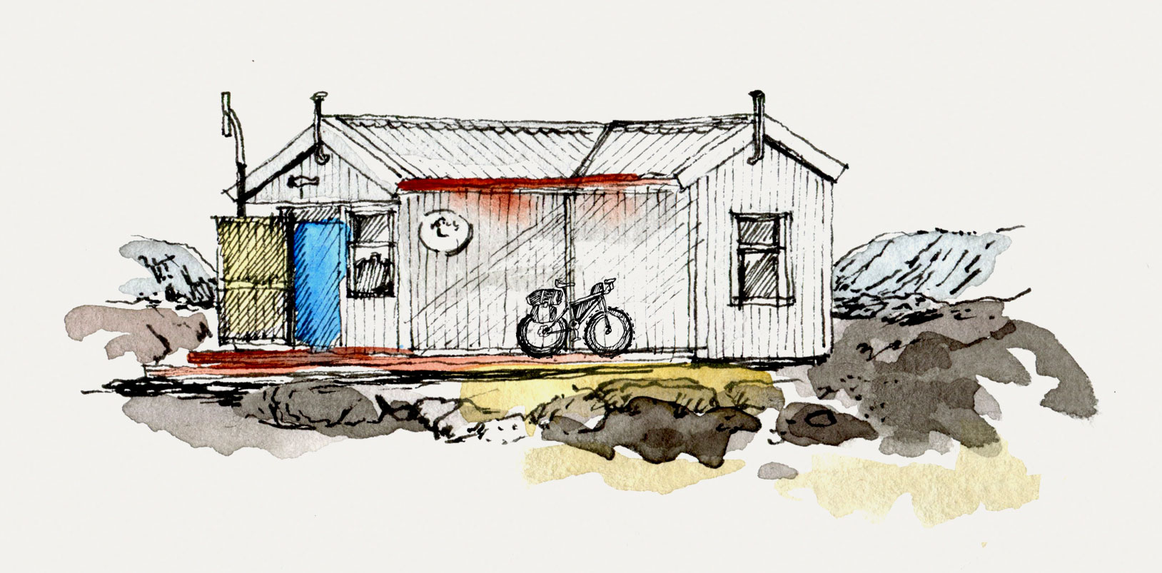 Bikepacking illustration